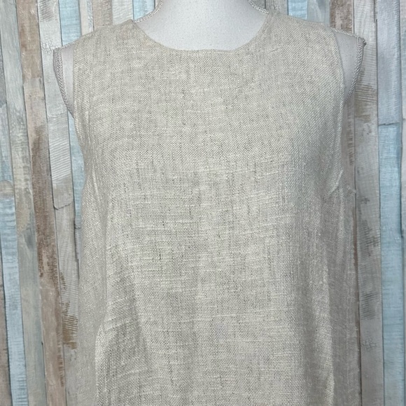 Hackwith Design House M L Weldon Long Midi Tunic Tank Top Dress Boucle Lagenlook - Picture 4 of 11